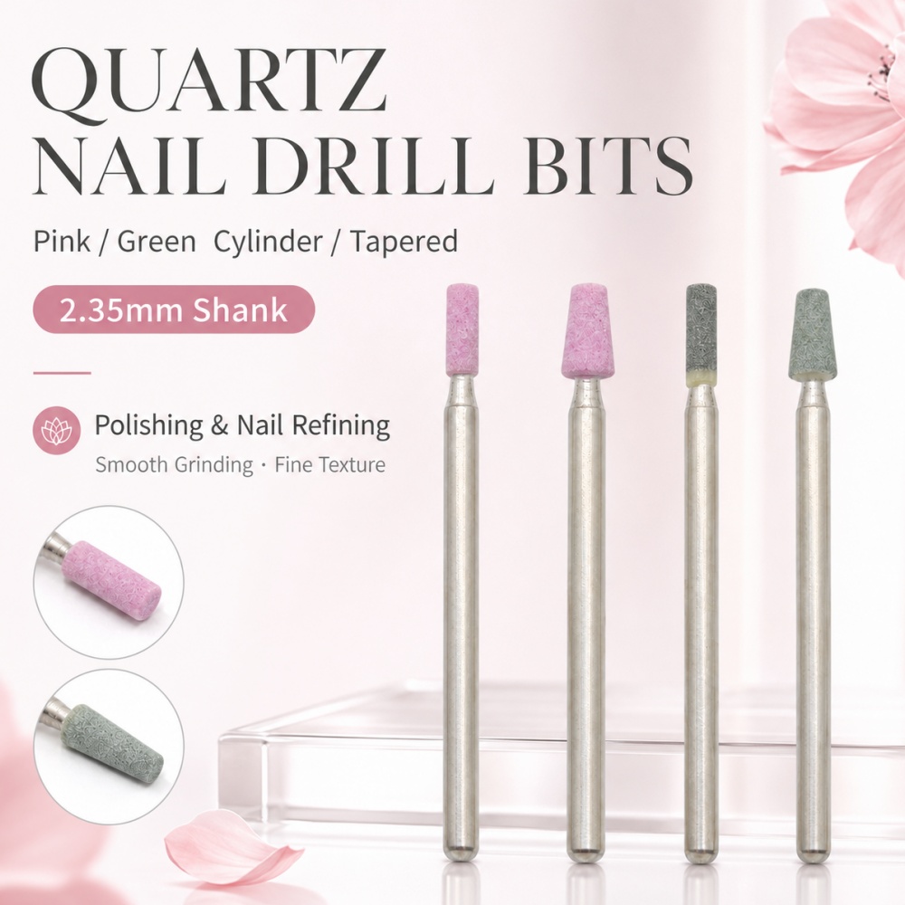 Nail Art Natural - 1Pcs Small Barrel & Triangle Quartz