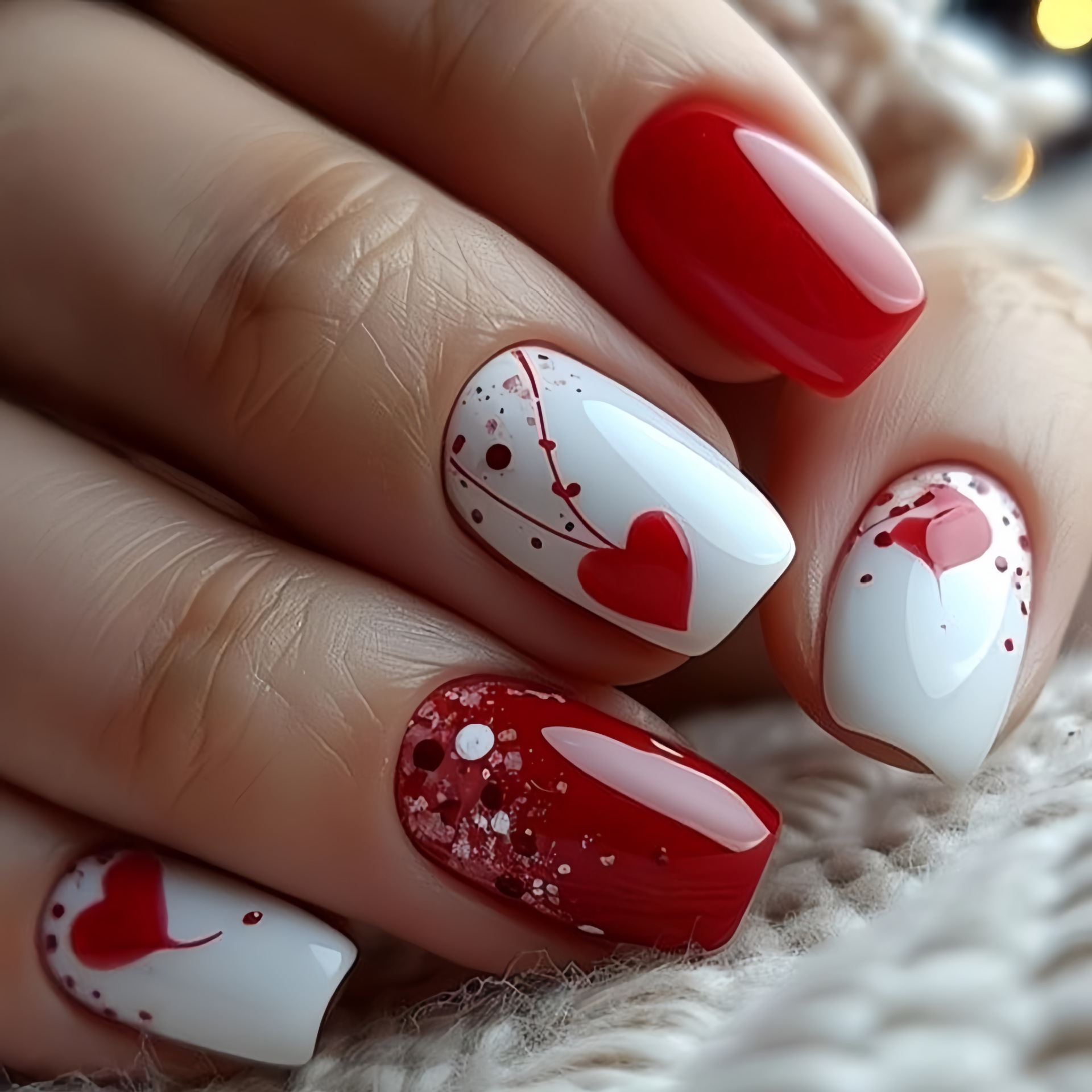 Nail Art Fake - Short Medium fake nails for women