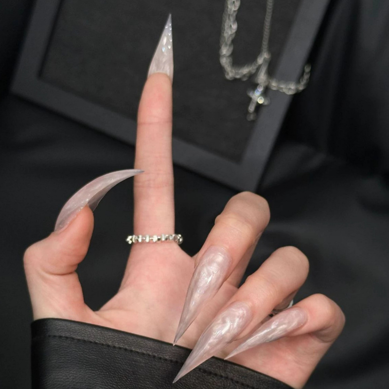 Super Long Stiletto Press On N - Nail Art Fake review and price