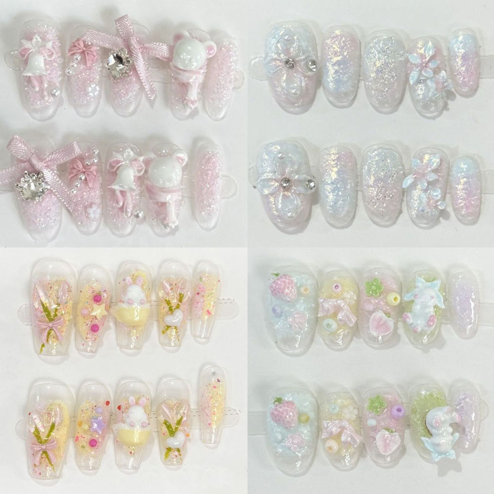 Cute Sweet Girlish Style Glitt - Nail Art Love review and price