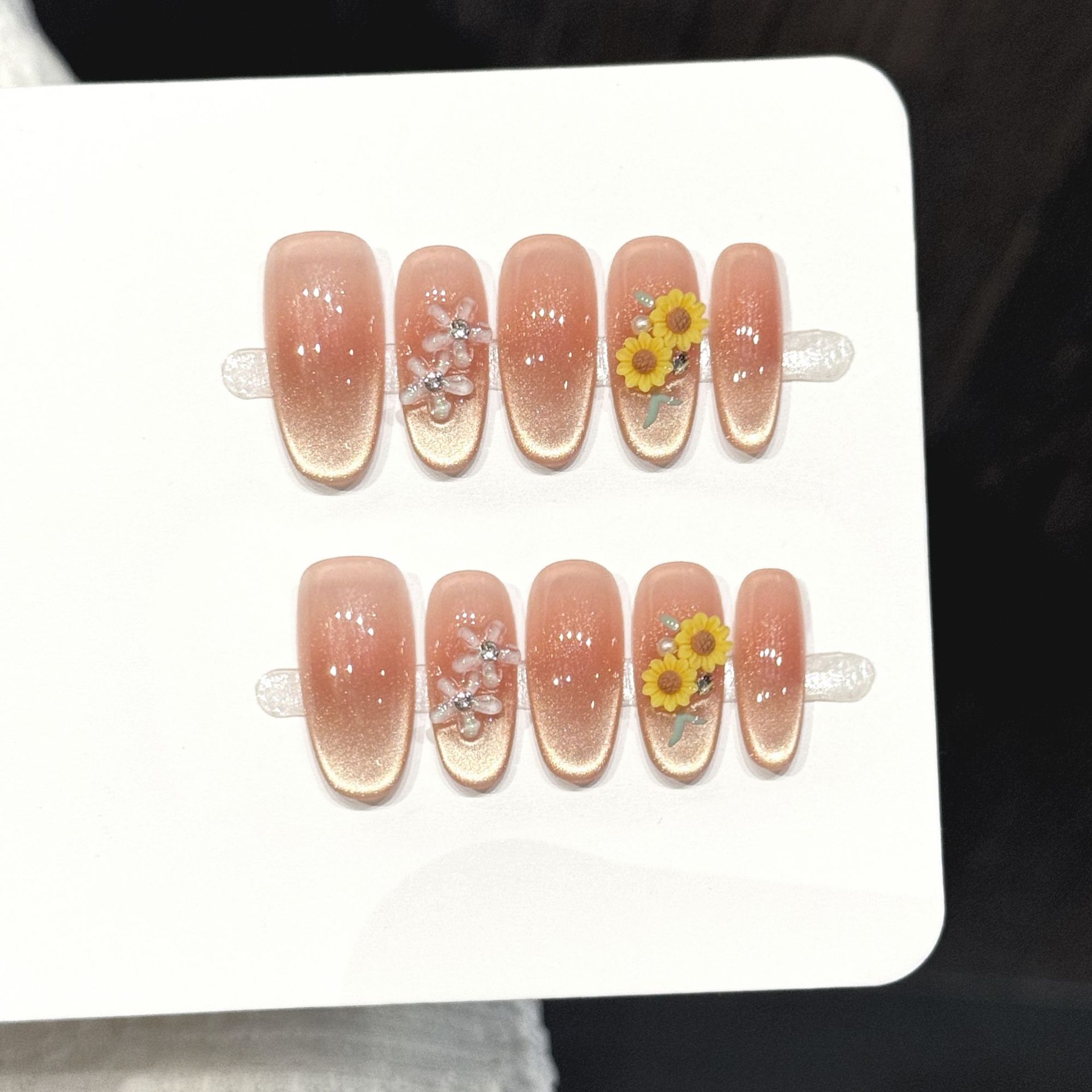 10PCS Oval Handmade Press On N - Nail Art Fake review and price