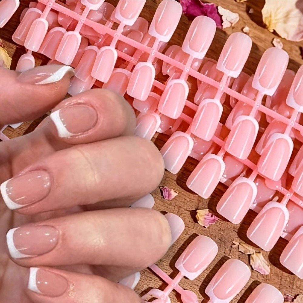 120PCS Short Square French Tip - Nail Art Natural review and price