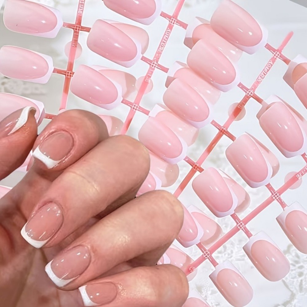 120PCS Short Square French Tip - Nail Art Natural review and price