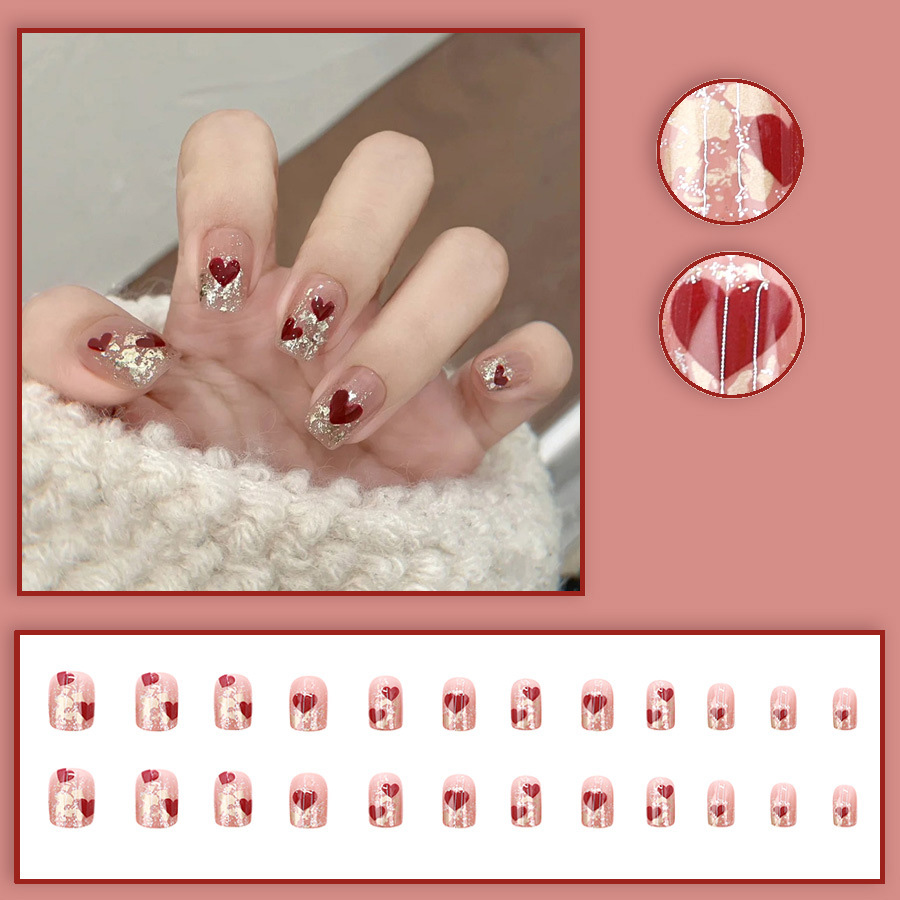 24pcs/set Short Square fake na - Nail Art Fake review and price