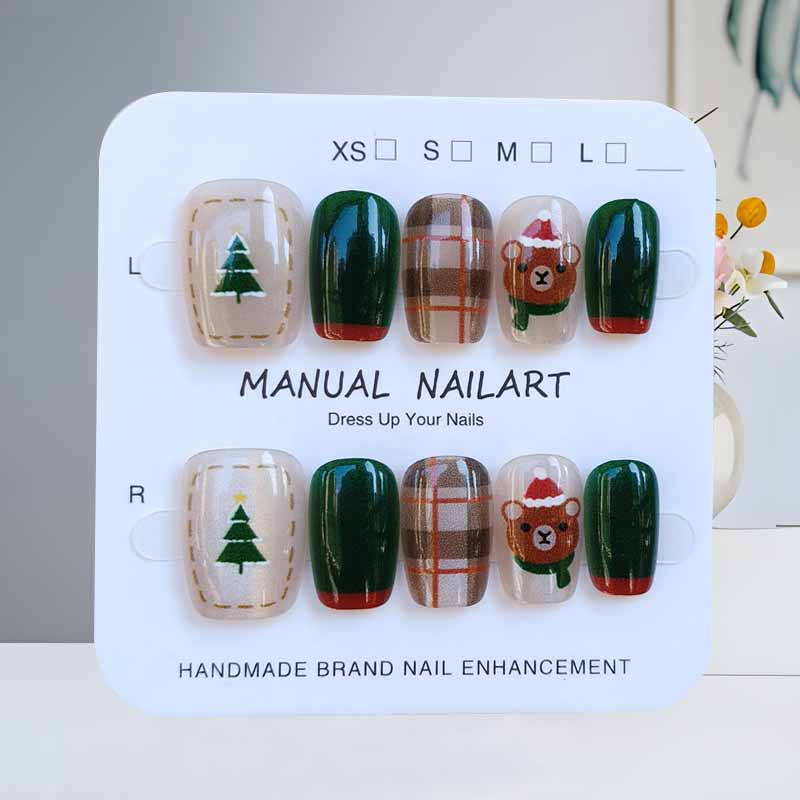 10 Pcs Christmas Half Handmade - Nail Art Fake review and price