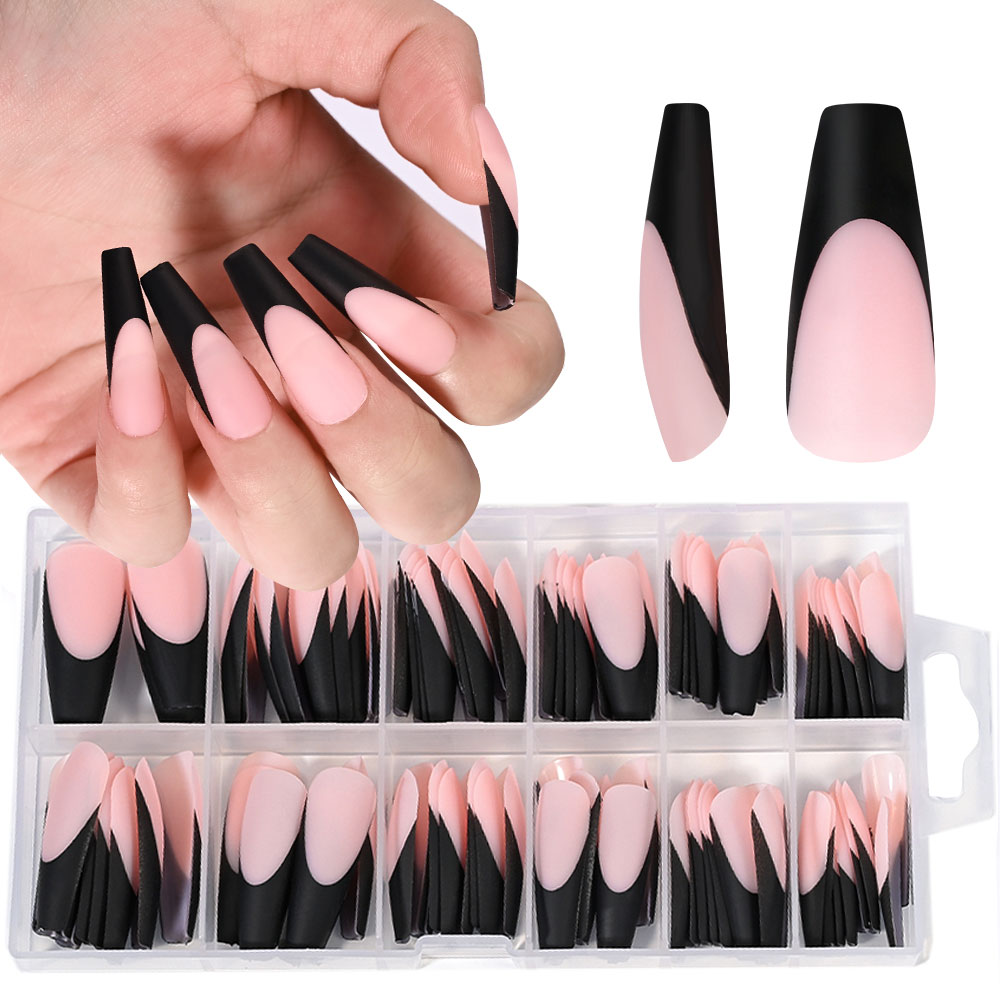 120PC Black French Gel Nail Ti - Nail Art Natural review and price