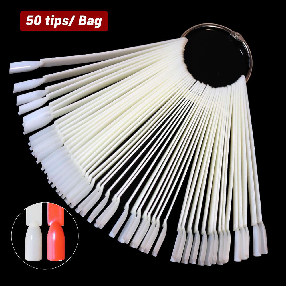50Pcs False Nail Display Stick - Nail Art Natural review and price