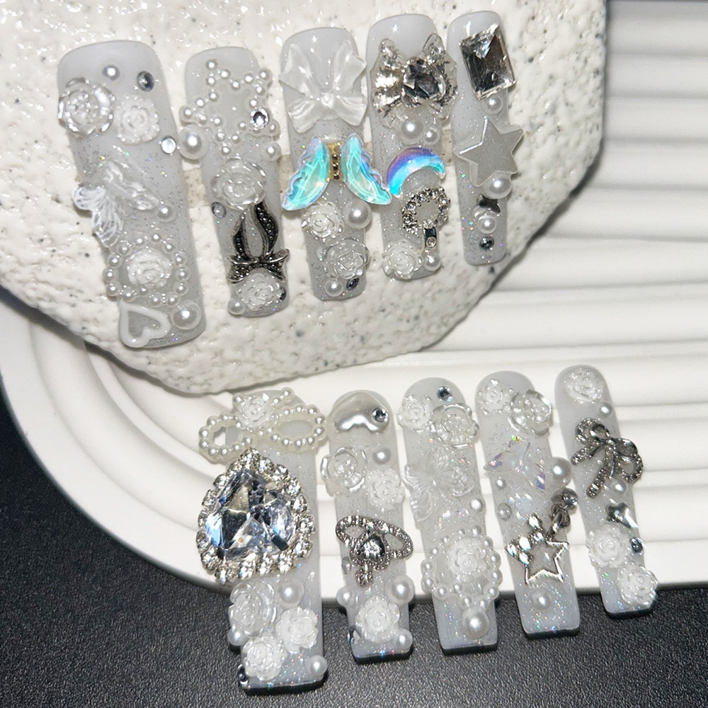 10PCS Cute Jirai Kei White Han - Nail Art Love review and price