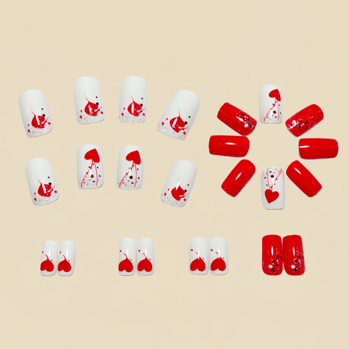 Short Medium fake nails for wo - Nail Art Fake review and price