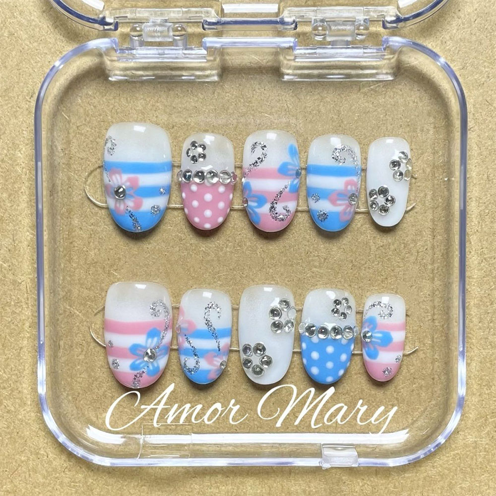 Summer Fresh 3D Flower Diamond - Nail Art Love review and price