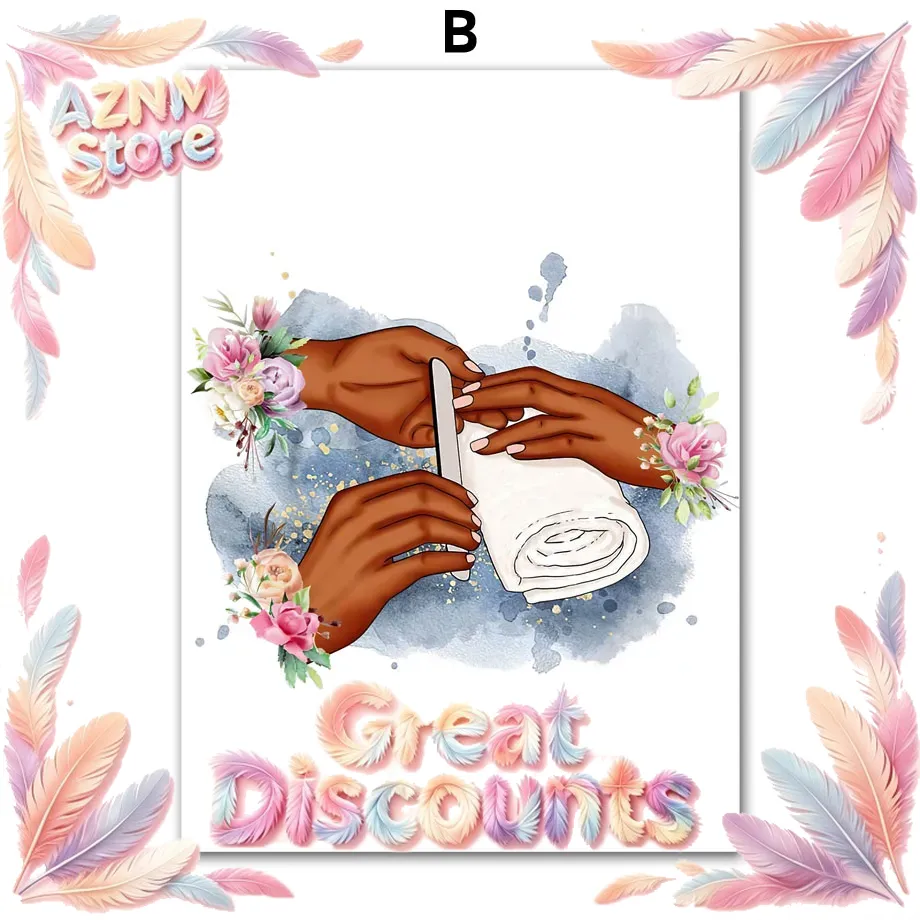 Wall Art Canvas Painting Flowe - Nail Art Fake review and price